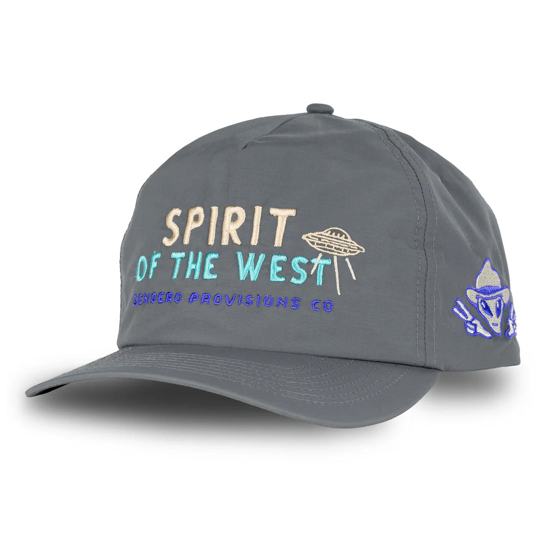 Sendero High Plains Black 5 Panel Unstructured Snapback Hat