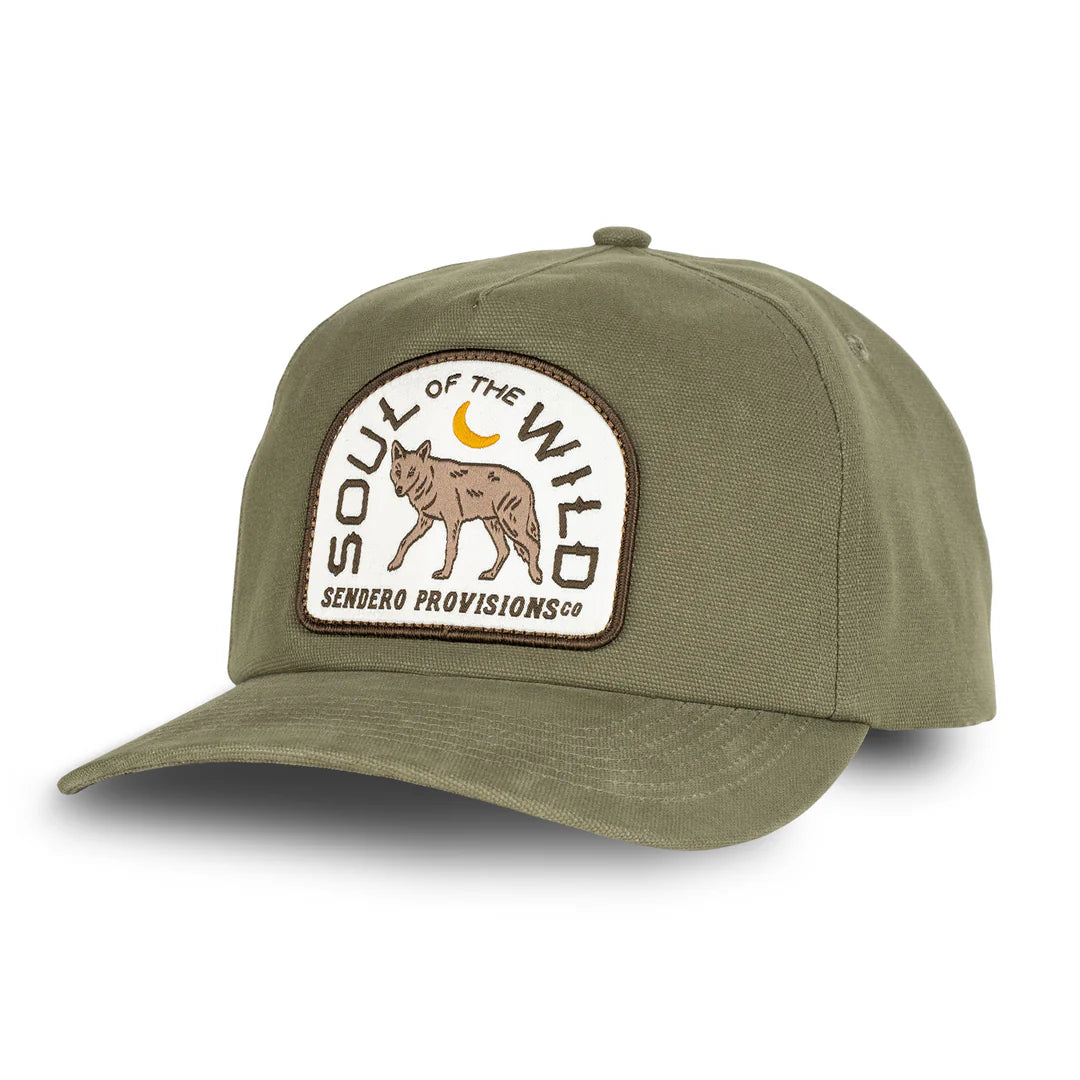 Sendero Solitario Olive 5 Panel Meshback Snapback Hat