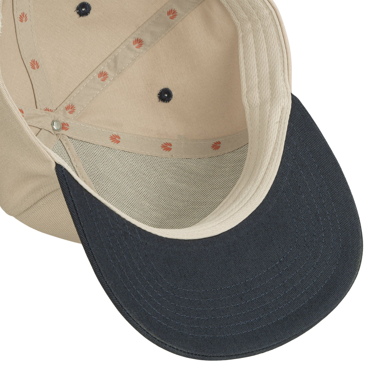 Sendero El Mestizo White Navy 5-Panel Structured Snapback Hat