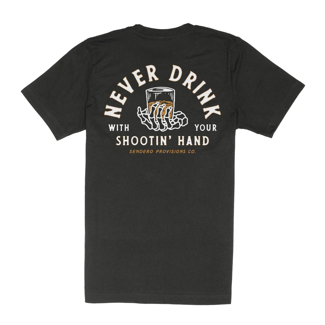 Sendero Shootin' Hand Black S/s Shirt