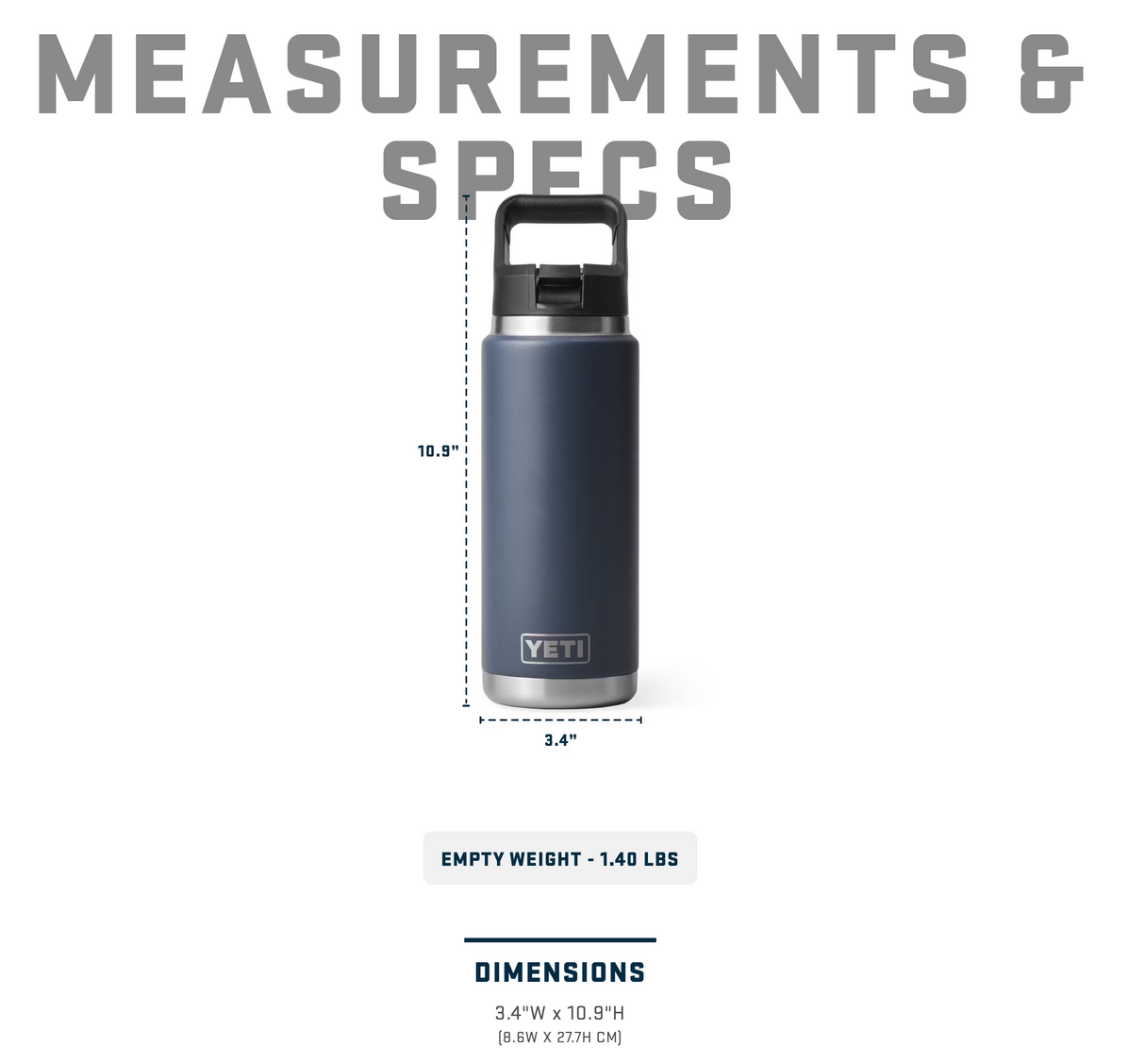 Yeti Rambler 26oz Cape Taupe Matching Straw Cap Water Bottle