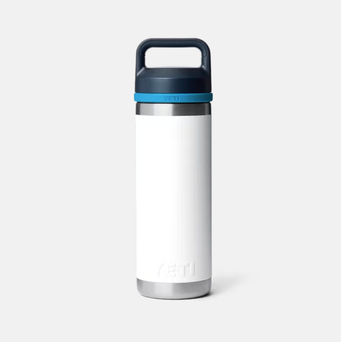 Yeti Rambler 18oz Water Bottle with Chug Cap White/Blue