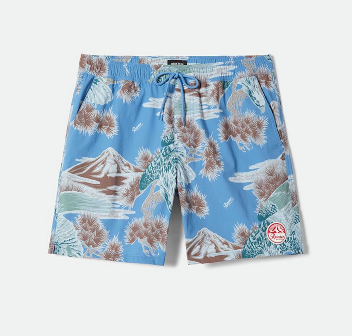 Brixton X Rainier Everyday Stretch Blue Sky 7" Hybrid Shorts
