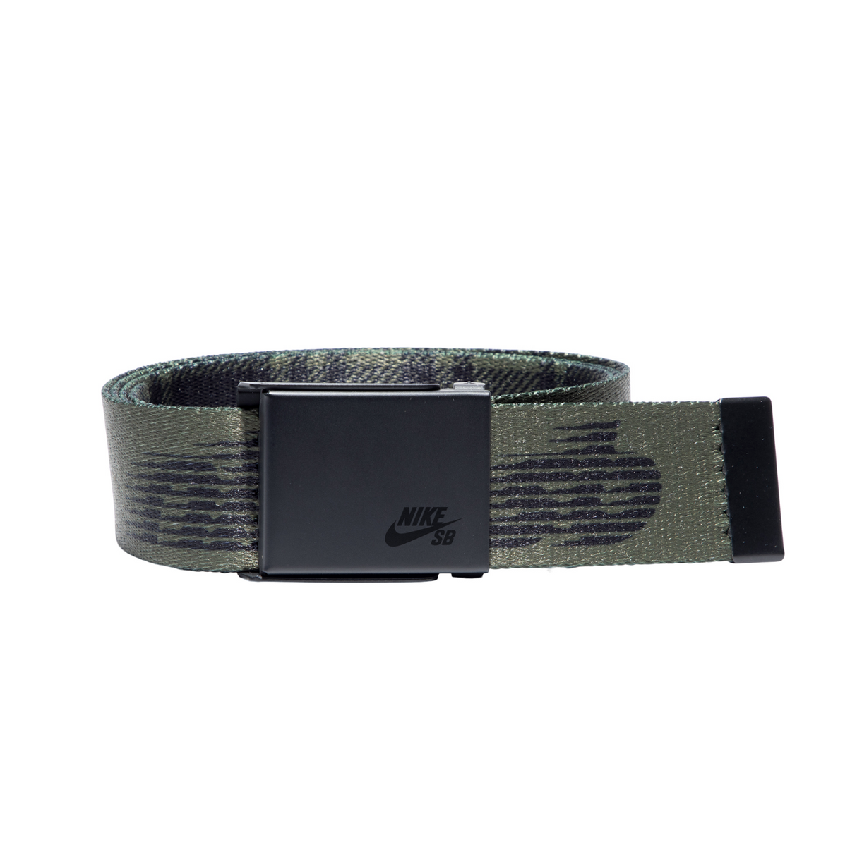 Nike SB Reversible Olive Logo & Flannel Inspired Print Web Belt