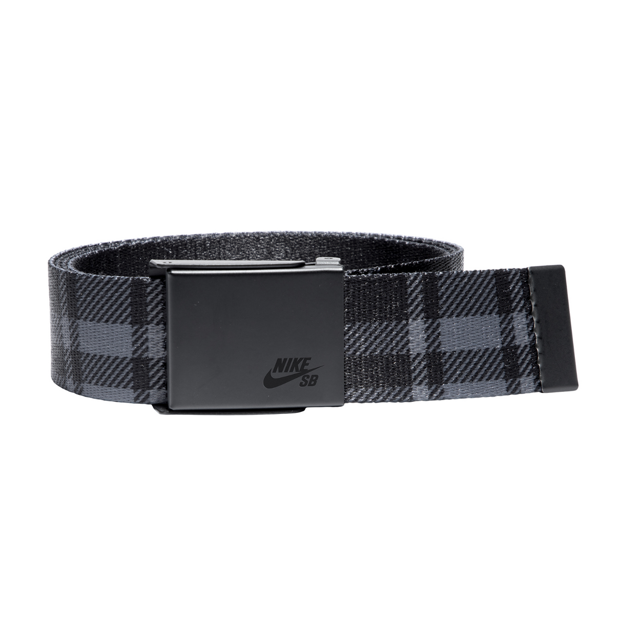 Nike SB Reversible Black Logo & Flannel Inspired Print Web Belt