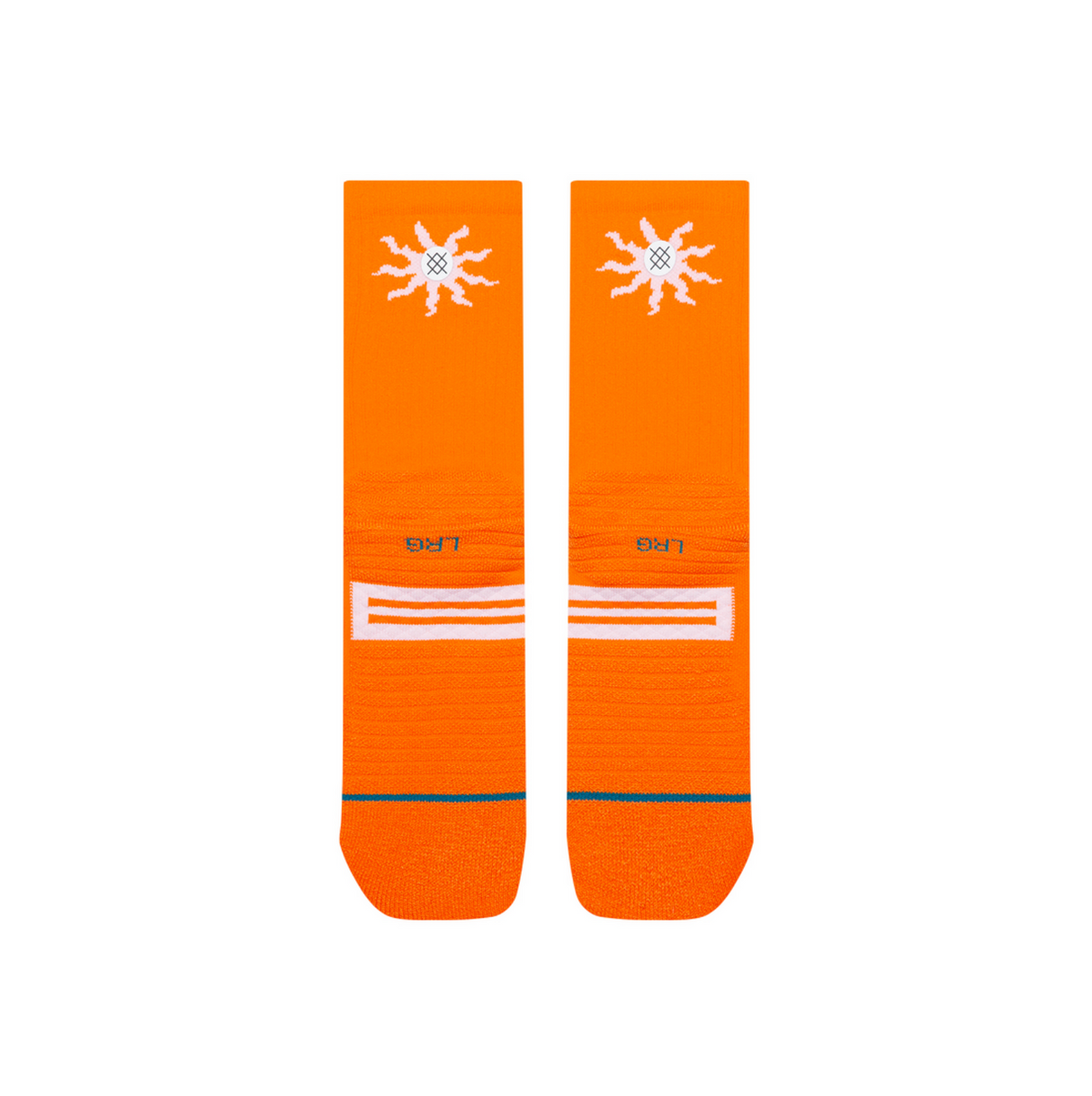 Stance Got Sol Mid Ribbed Crew Orange Socks