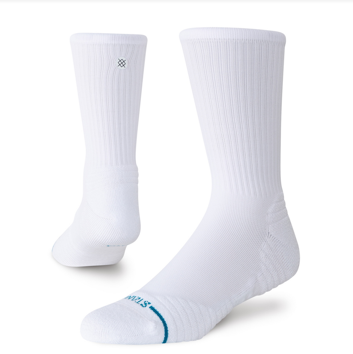 Stance Golf Ribbed Mid White Socks