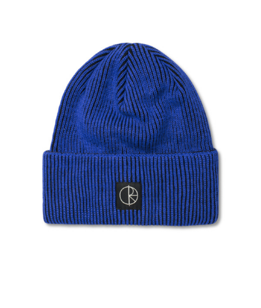 Polar Lines Merino Egyptian Blue/Black Beanie