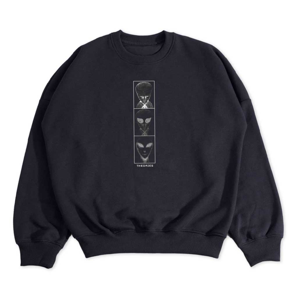 Theories Alien Evolution 2 Black Crewneck Sweatshirt