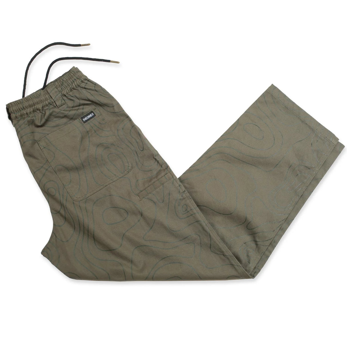 Theories Stamp Contour Green Lounge Pants