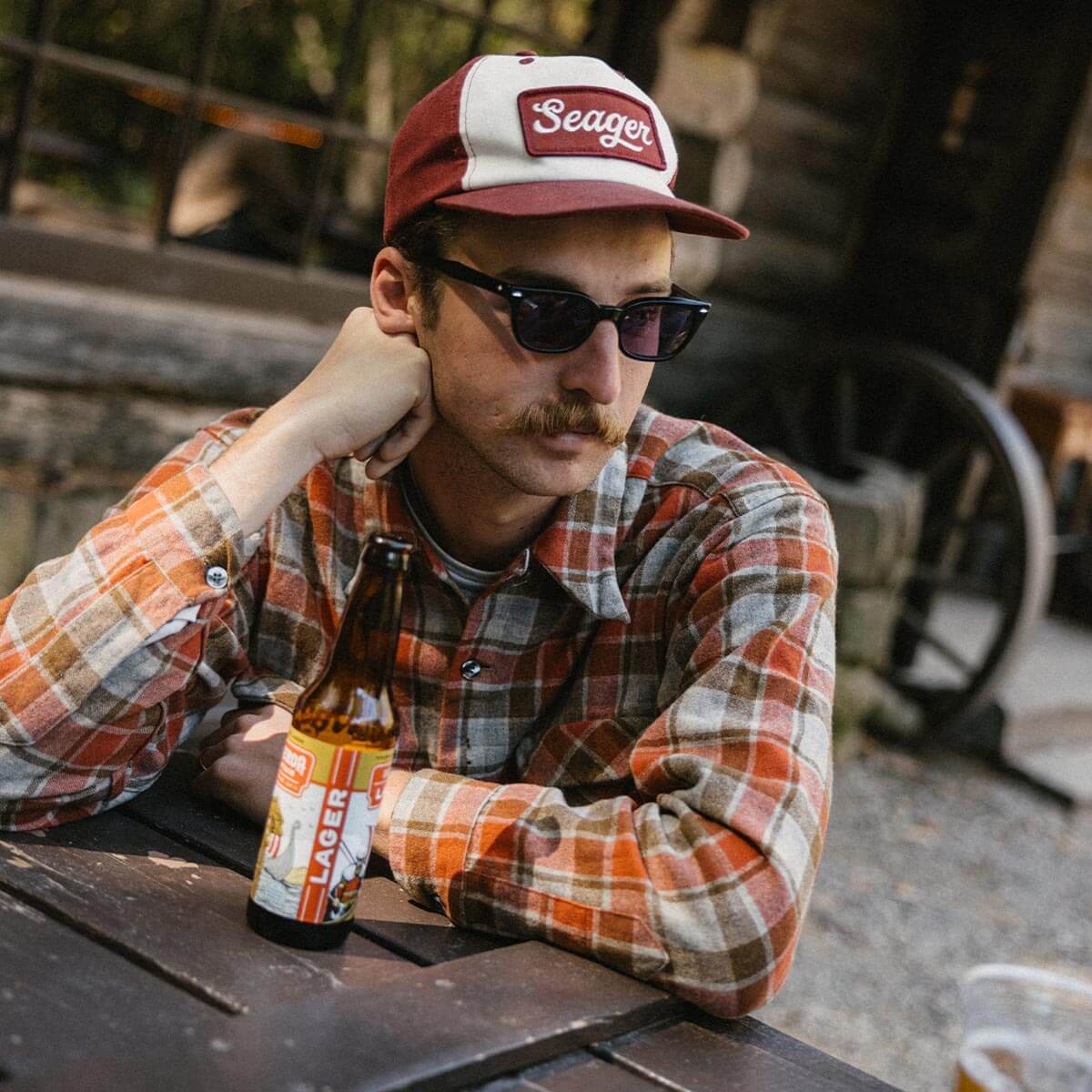 Seager Uncle Bill Red/White Snapback Hat
