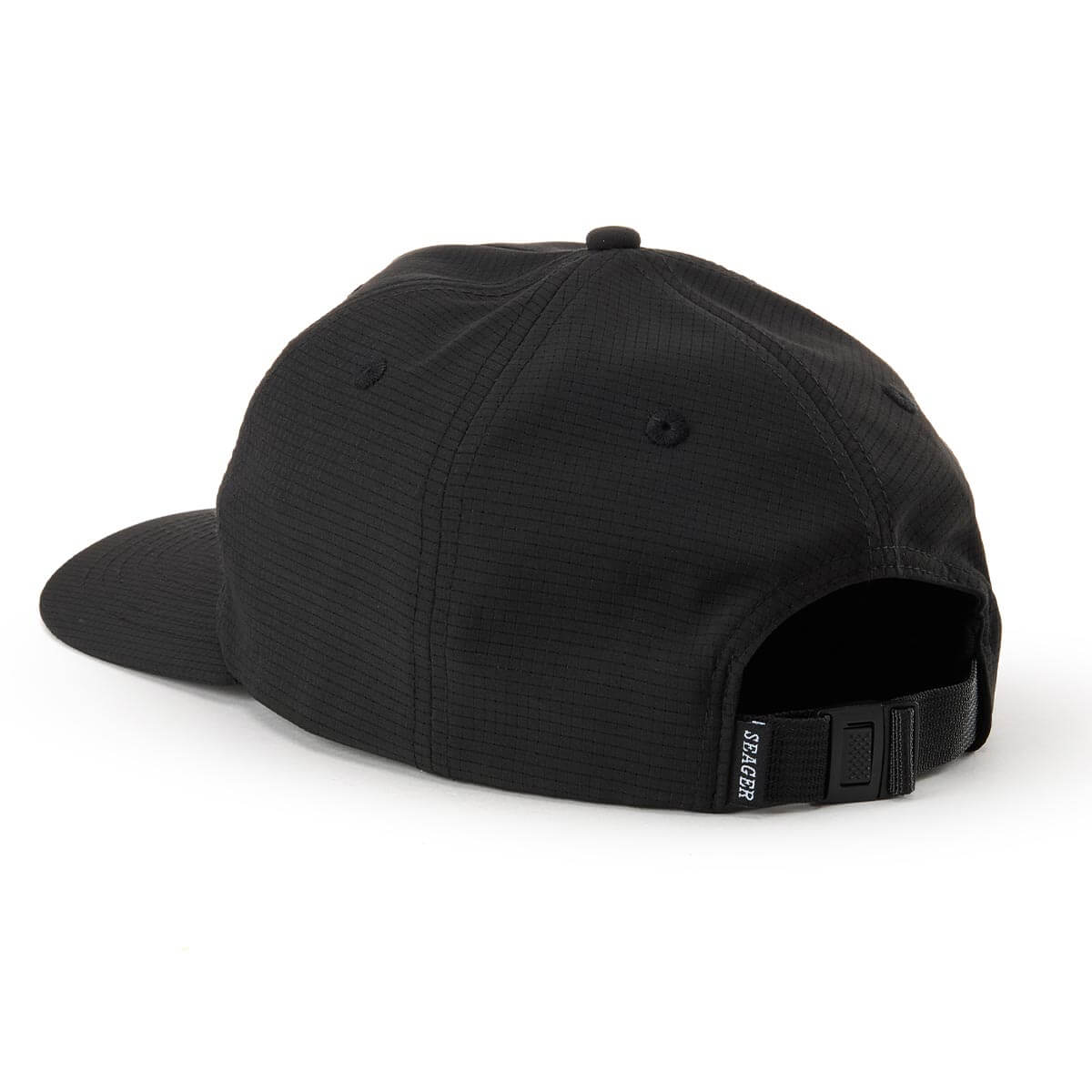 Seager Uphill Tech Black Strapback Hat