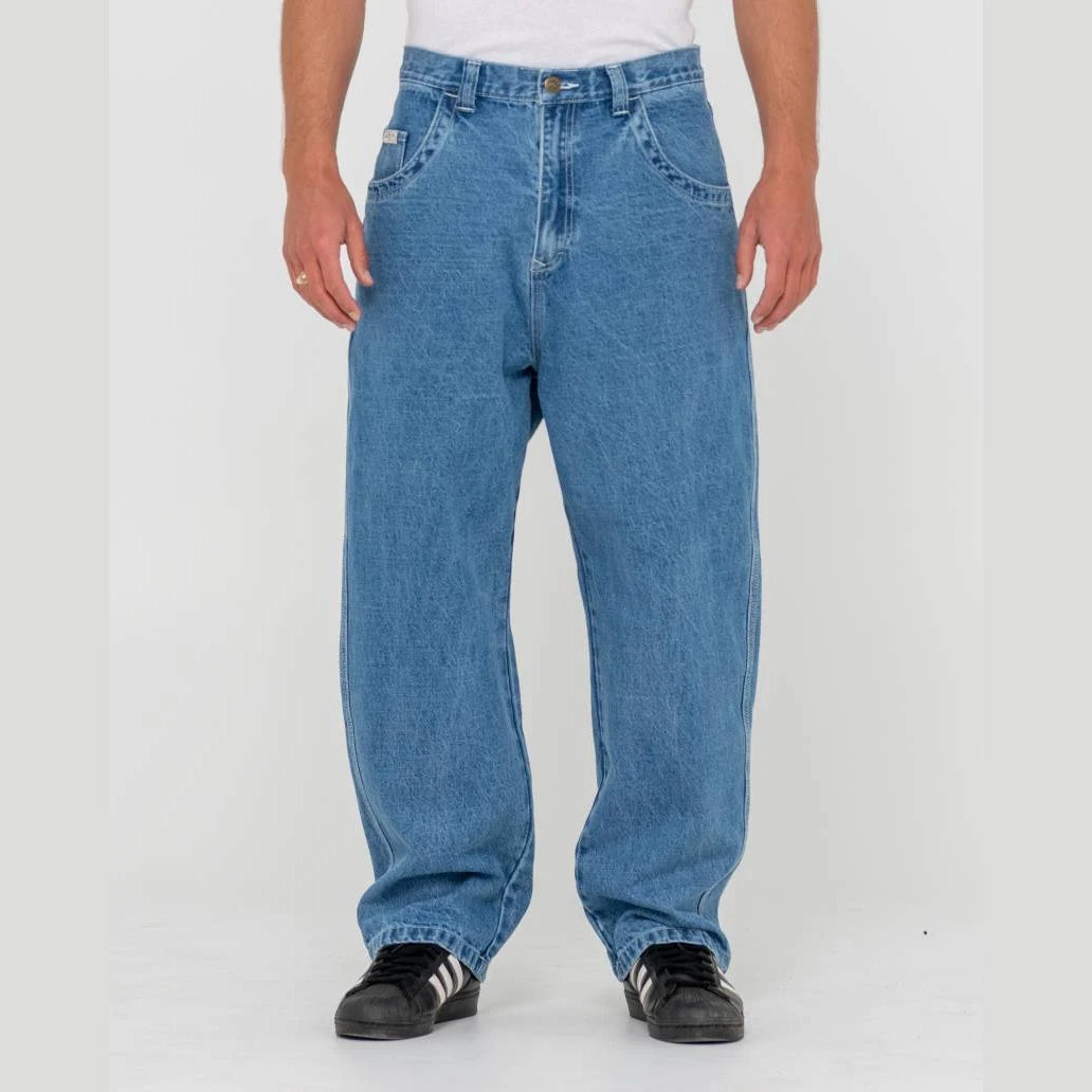 Rusty Flip Daddy Middy Blue Tapeless Jean