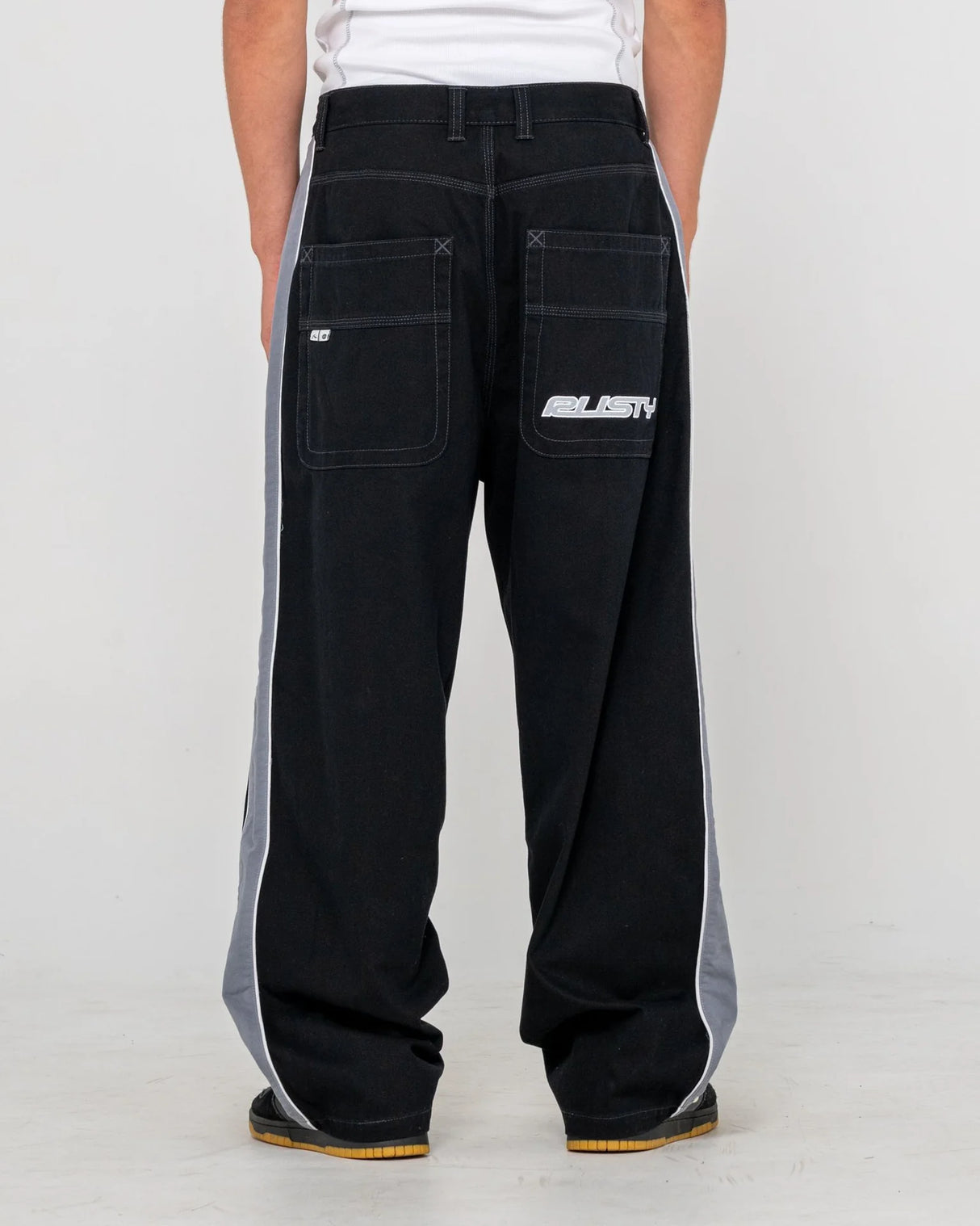 Rusty Flip Daddy Black Taped Pant