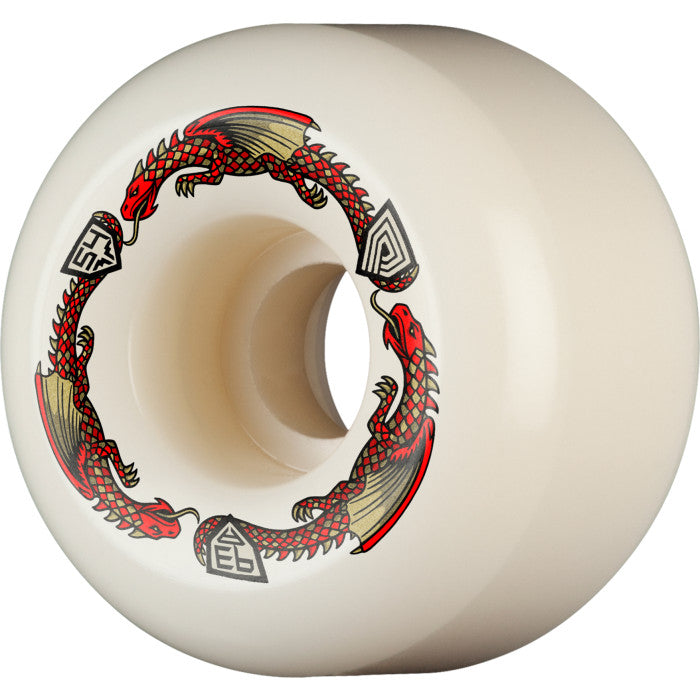 Powell Peralta Dragon Formula Red 93A 54mm x 39mm Off White A2 Skateboard Wheels