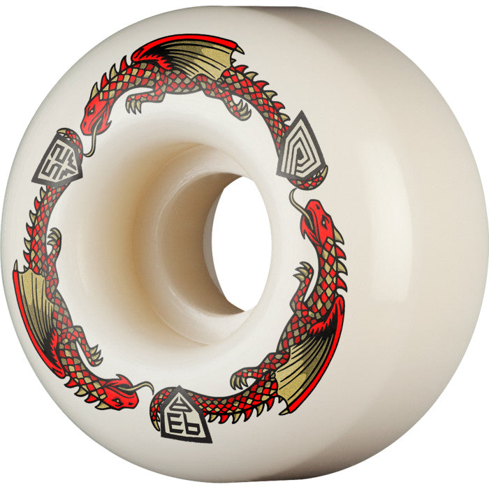 Powell Peralta Dragon Formula Red 93A 52mm Off White V1 Skateboard Wheels