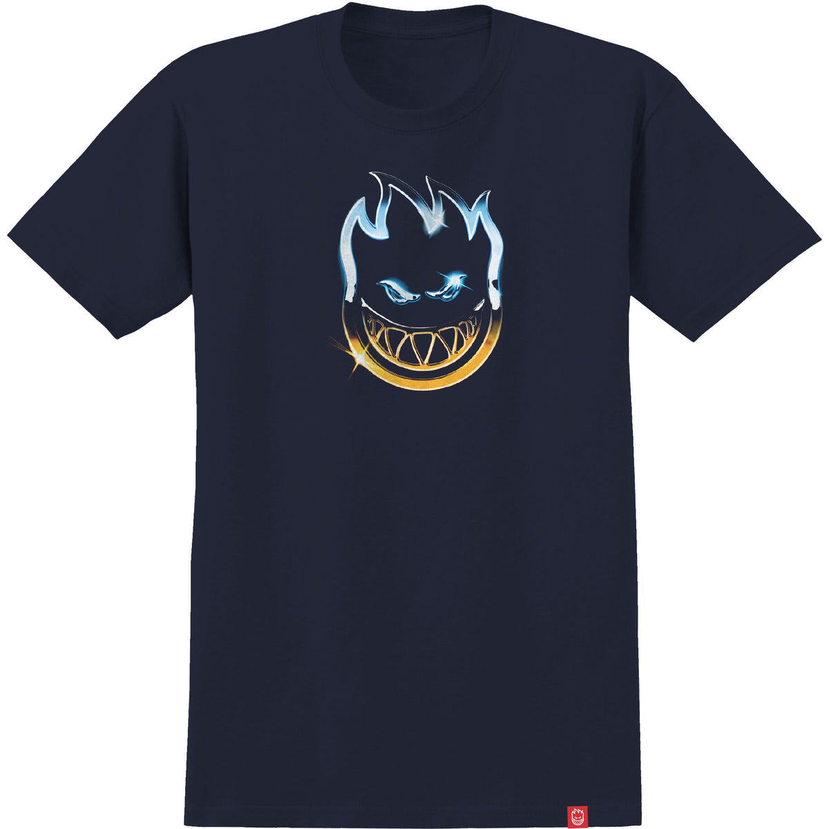 Spitfire Wheels Chrome Bighead Two Tone Navy S/s Shirt