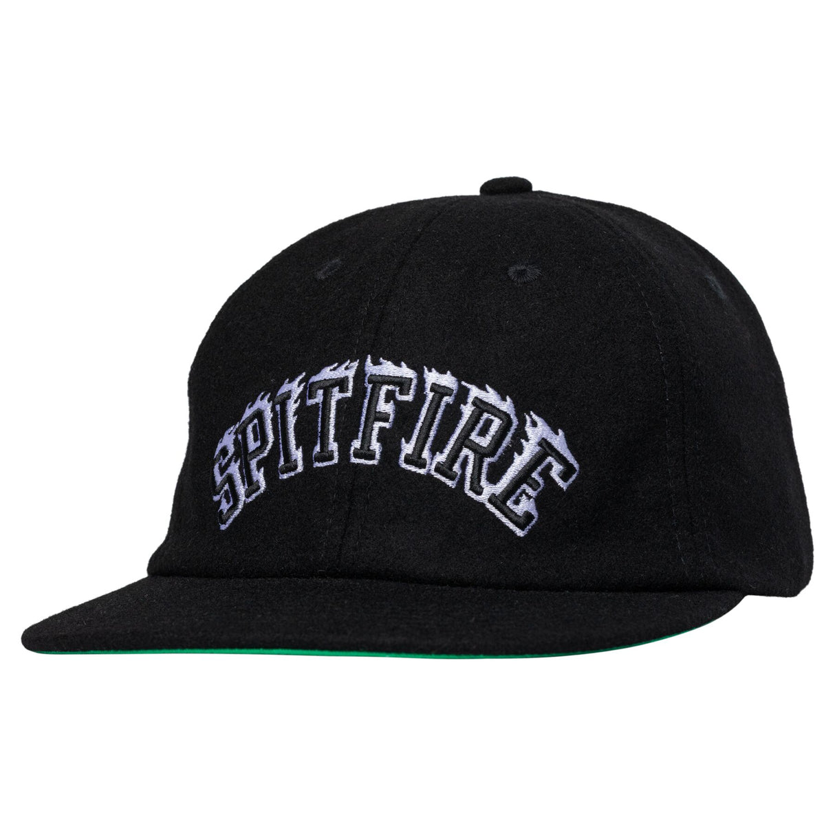 Spitfire Team Bighead Flame Script Black Strapback Hat