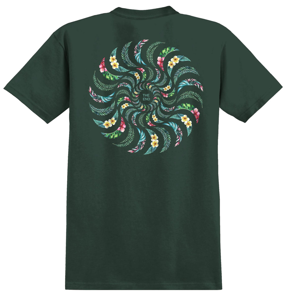 Spitfire Floral Classic Swirl Forest Green S/s Shirt