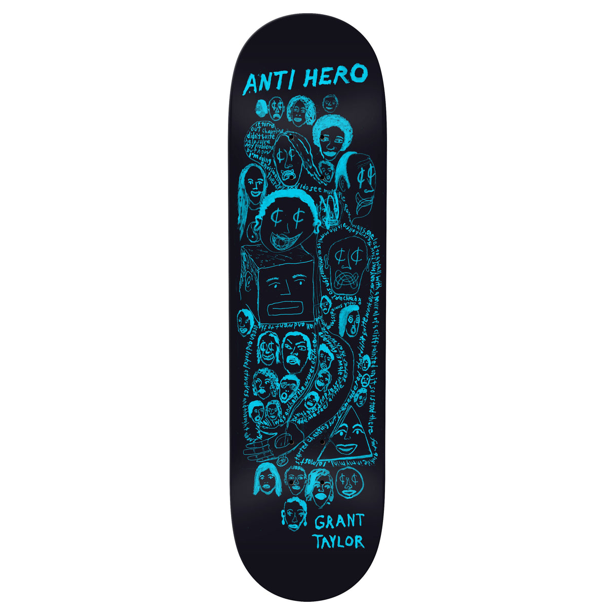 Anti-Hero DBX Grant Expressions 8.38" Black Skateboard Deck