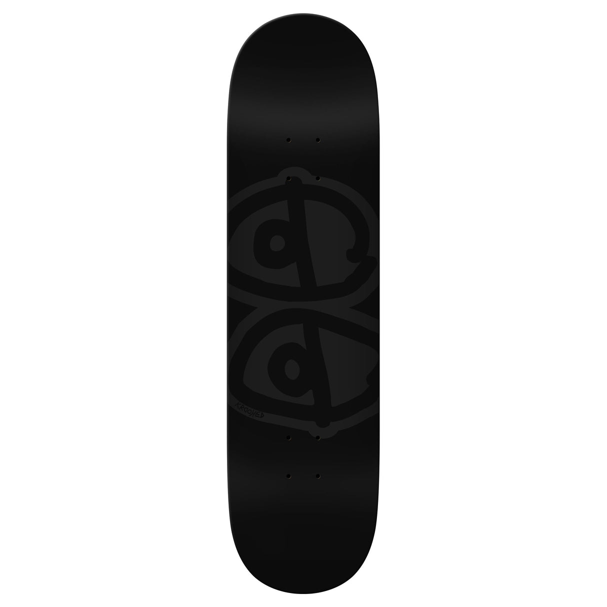 Krooked Eyes Black 8.5" Black Skateboard Deck