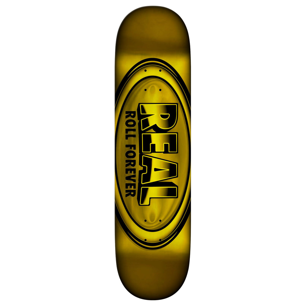 Real DBX Team Oval 8.38" Full Yellow Skateboard Deck