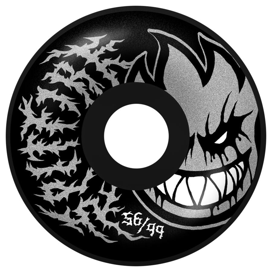 Spitfire F4 99 Deathmask II Bighead Radial Full Black 56mm Skateboard Wheels