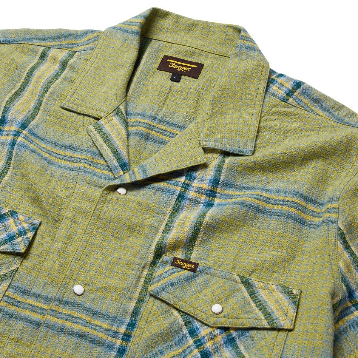 Seager Whippersnapper Moss Grid Plaid S/s Button Up Shirt