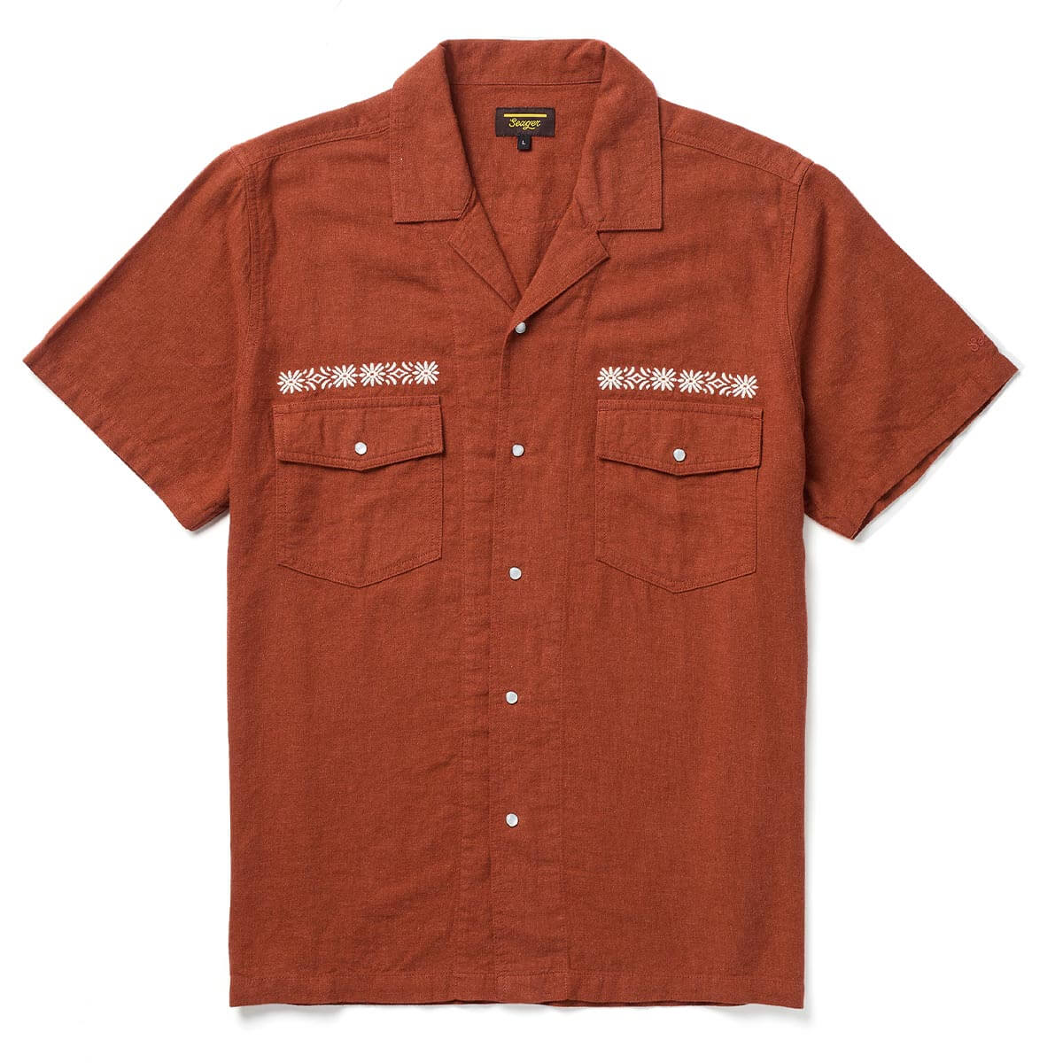 Seager Whippersnapper Red Clay S/s Button Up Shirt