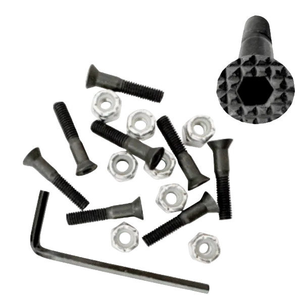 Slappy 7/8" Black Allen Grip Tip Hardware