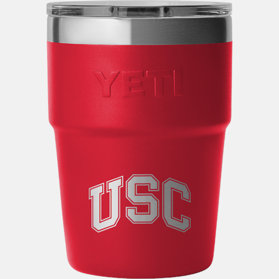 Yeti USC NCAA Red B Rambler 16oz Stackable Cup