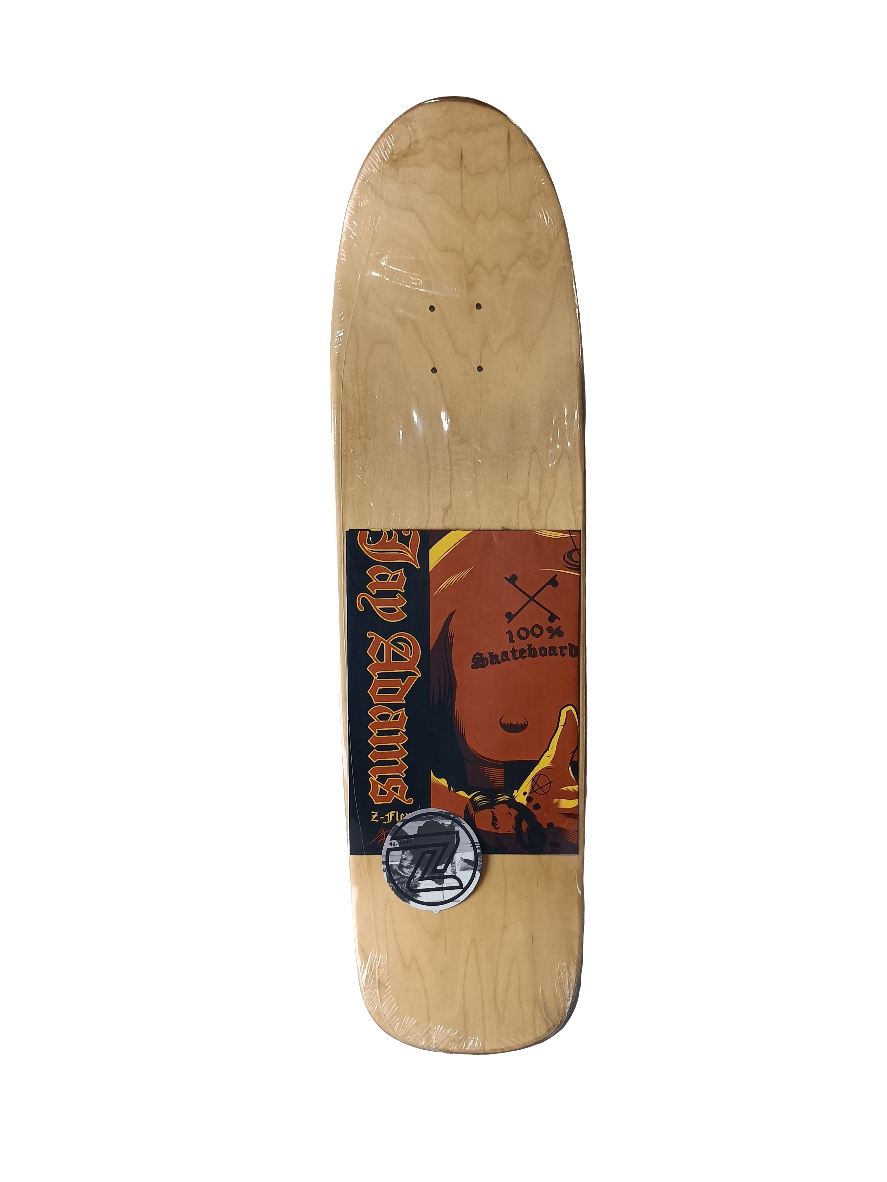 Z-Flex Jay Adams 35 Years Brown Tan Size 9.0" Vintage NOS Deck With Poster