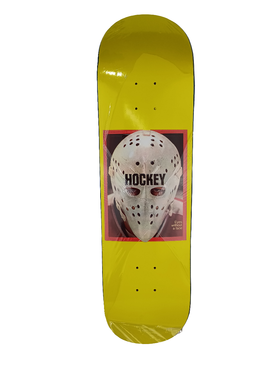 Hockey Eyes Without A Face Yellow White Red Size 8.4 Vintage NOS Deck