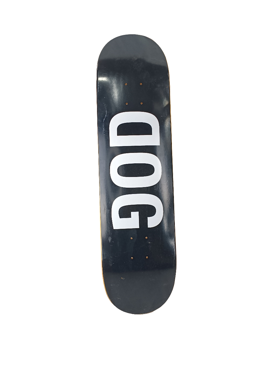 DOG Team Letters Black White Size 8.25" Vintage NOS Deck