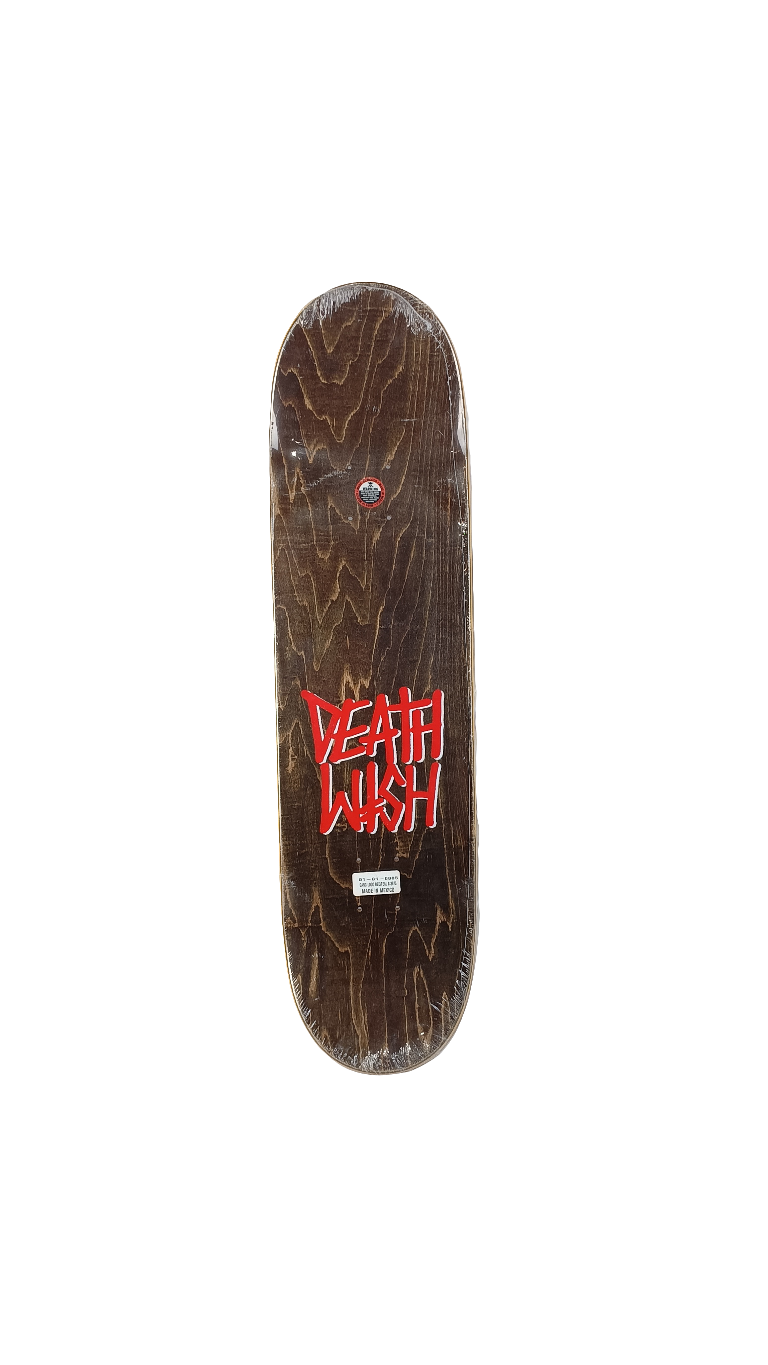 Deathwish Team Spray Cross Red Teal Black Size 8.3875" Skateboard Deck