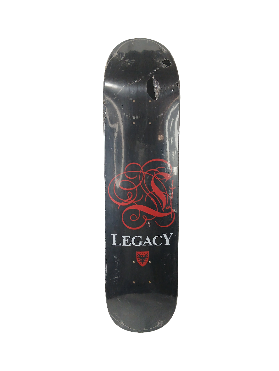 Legacy Team Script Black White Red Size 7.625" Vintage NOS Deck