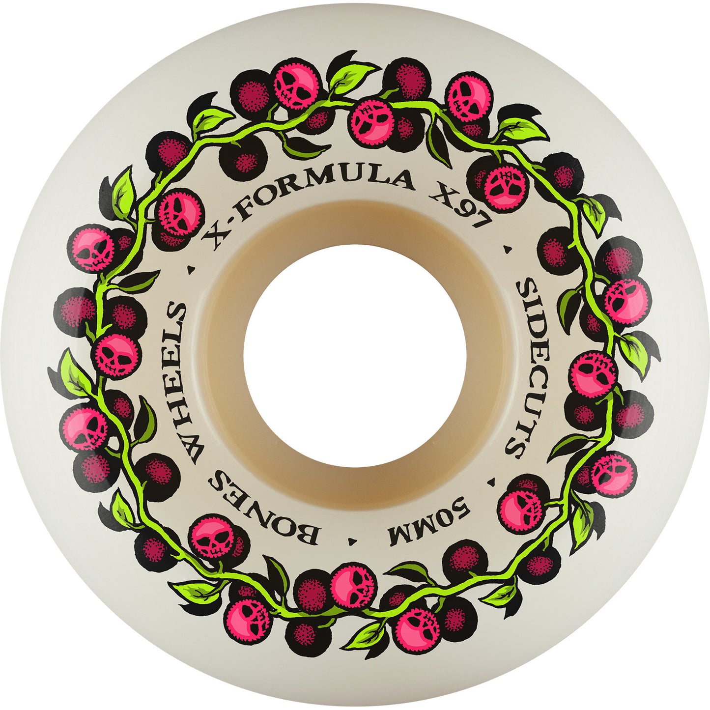 Bones X-Formula Skull Berries V5 Side-Cut 50mm 97A Skateboard Wheels