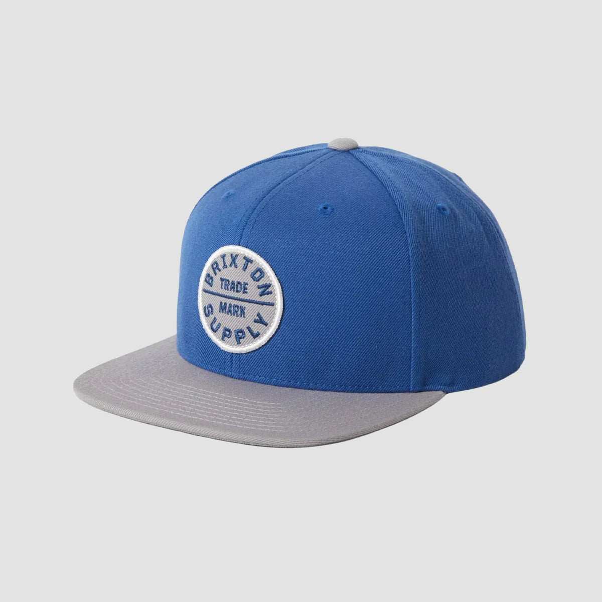 Brixton Oath III Blue/Light Grey Snapback Hat