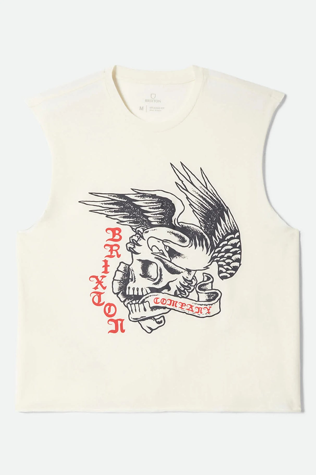 Brixton Wolcott Worn In Off White Boxy Muscle Tank