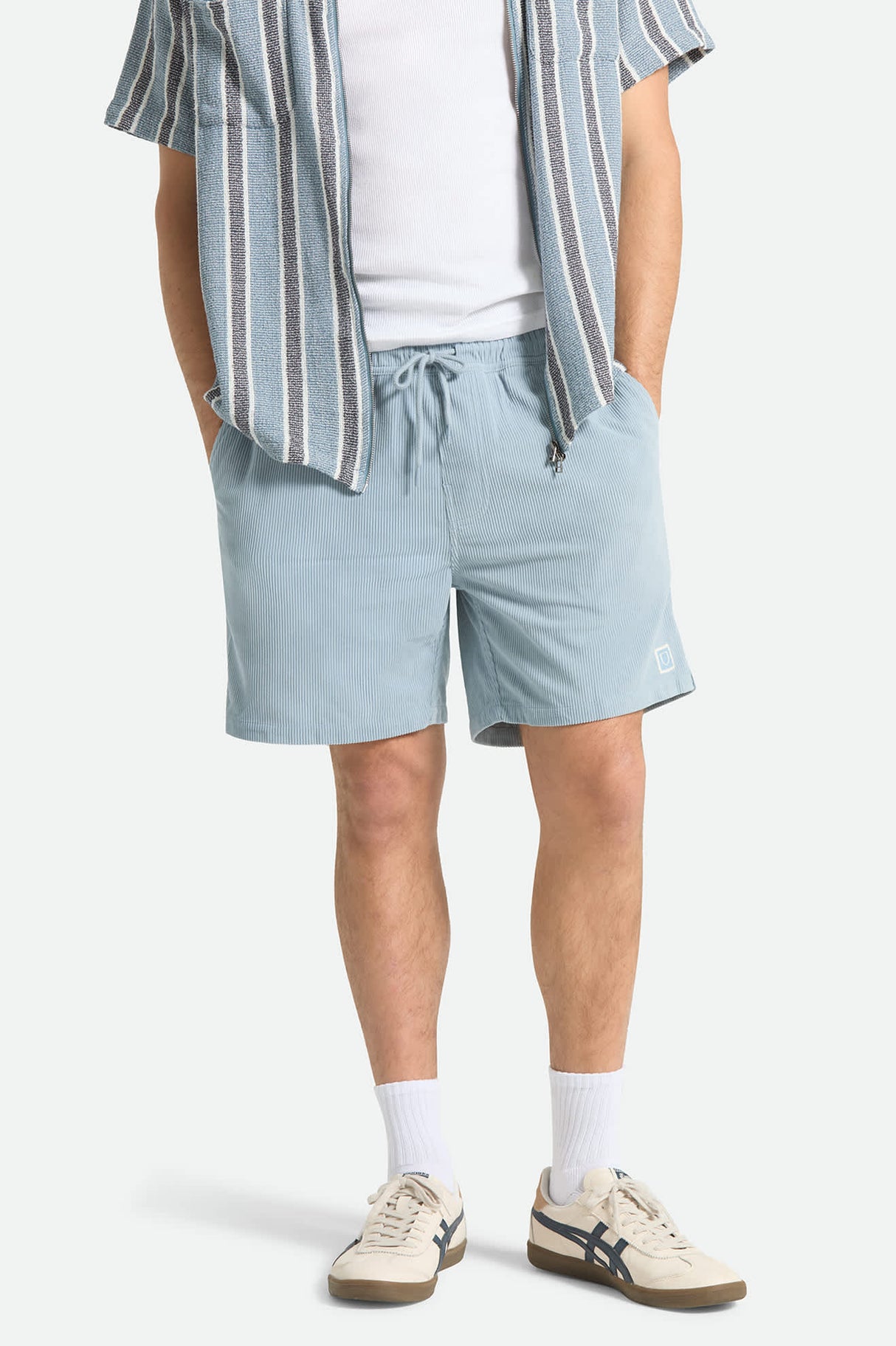 Brixton Everyday Dusty Blue Corduroy Shorts