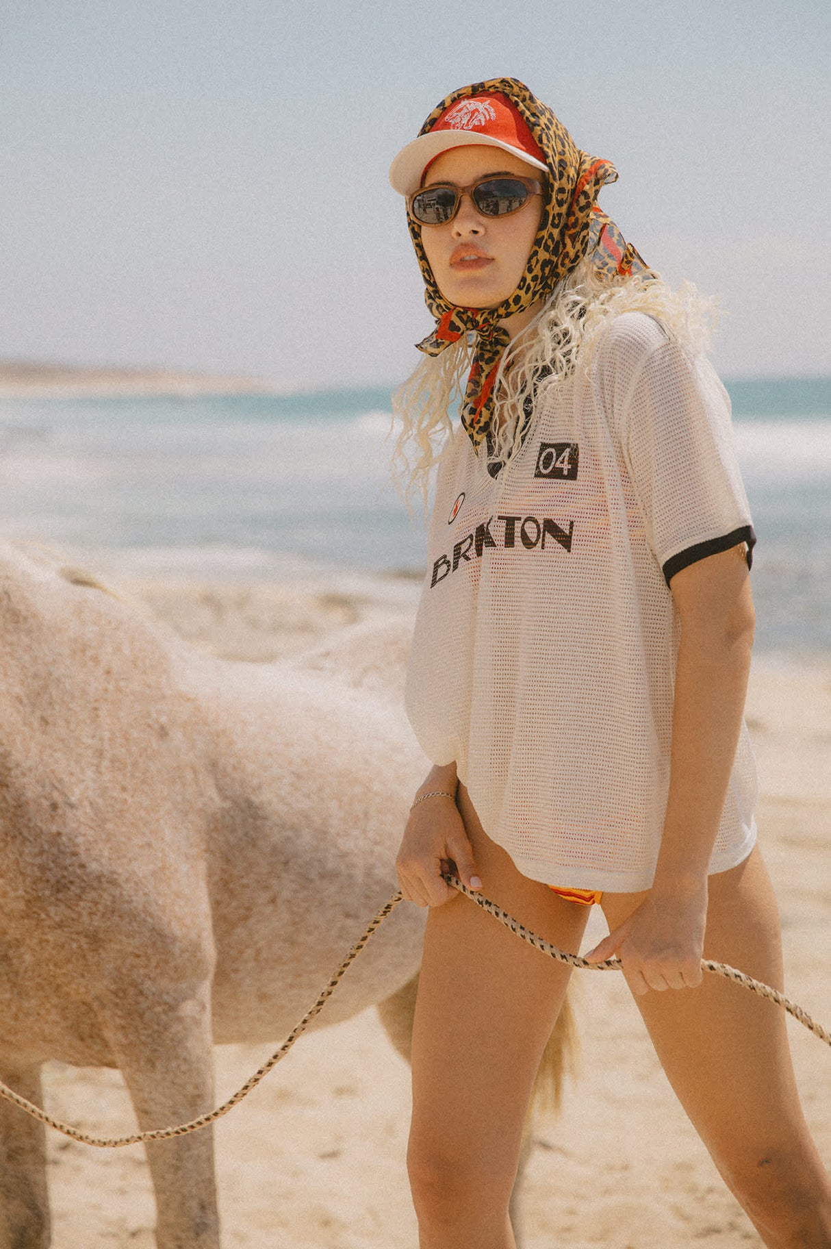 Brixton Round Up LP Washed Adrenaline Rush WhiteCap Snapback Hat