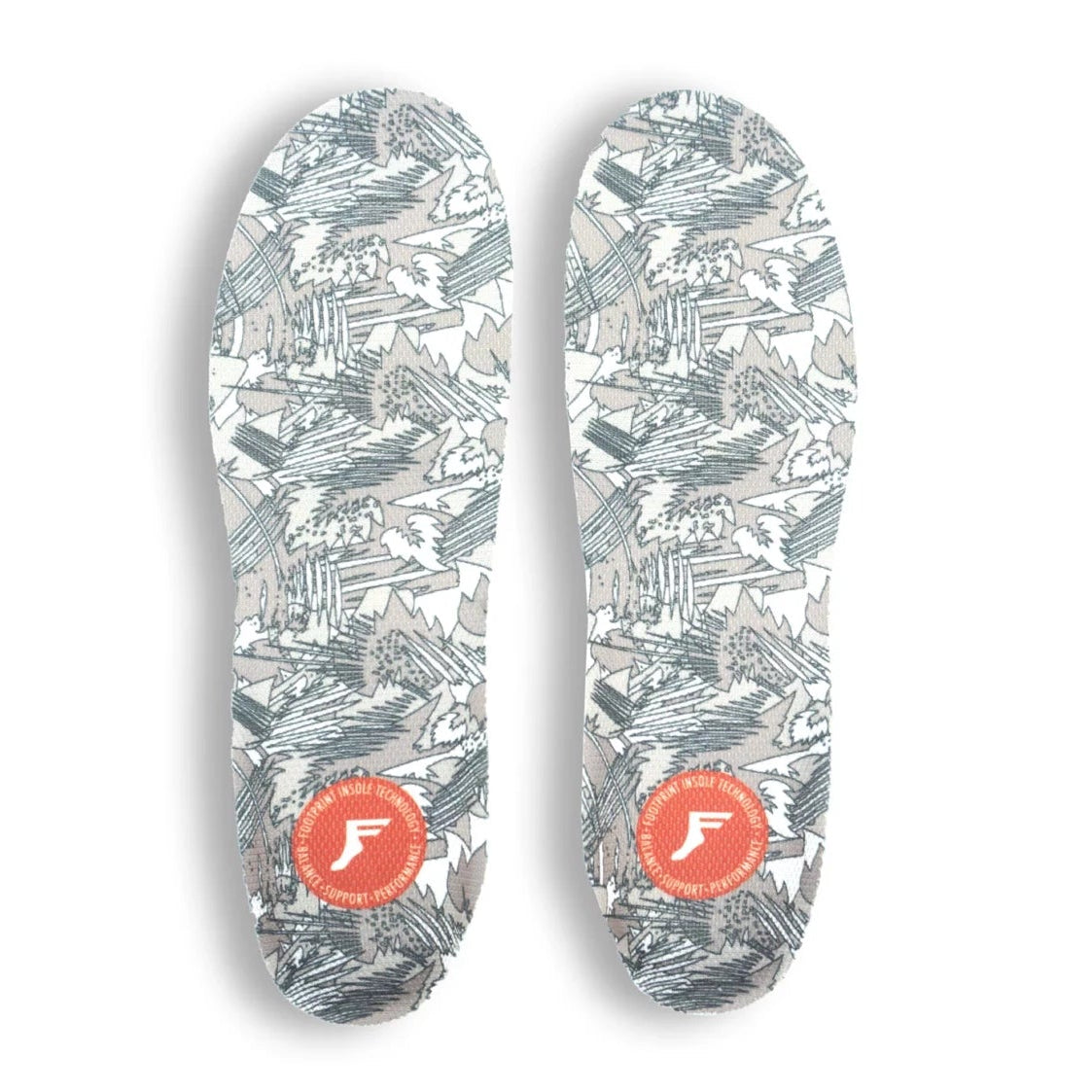 Footprint Gamechangers Thin 3m Toe 5m Heel White Camo Insoles