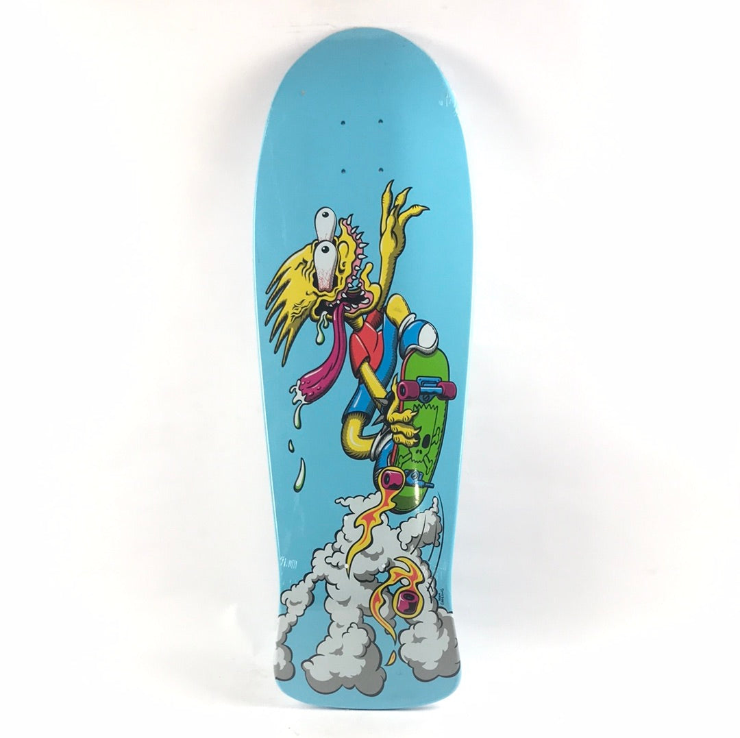 Santa Cruz Simpsons Bart Slasher Blue 9.8'' Skateboard Deck 2012 Release dp
