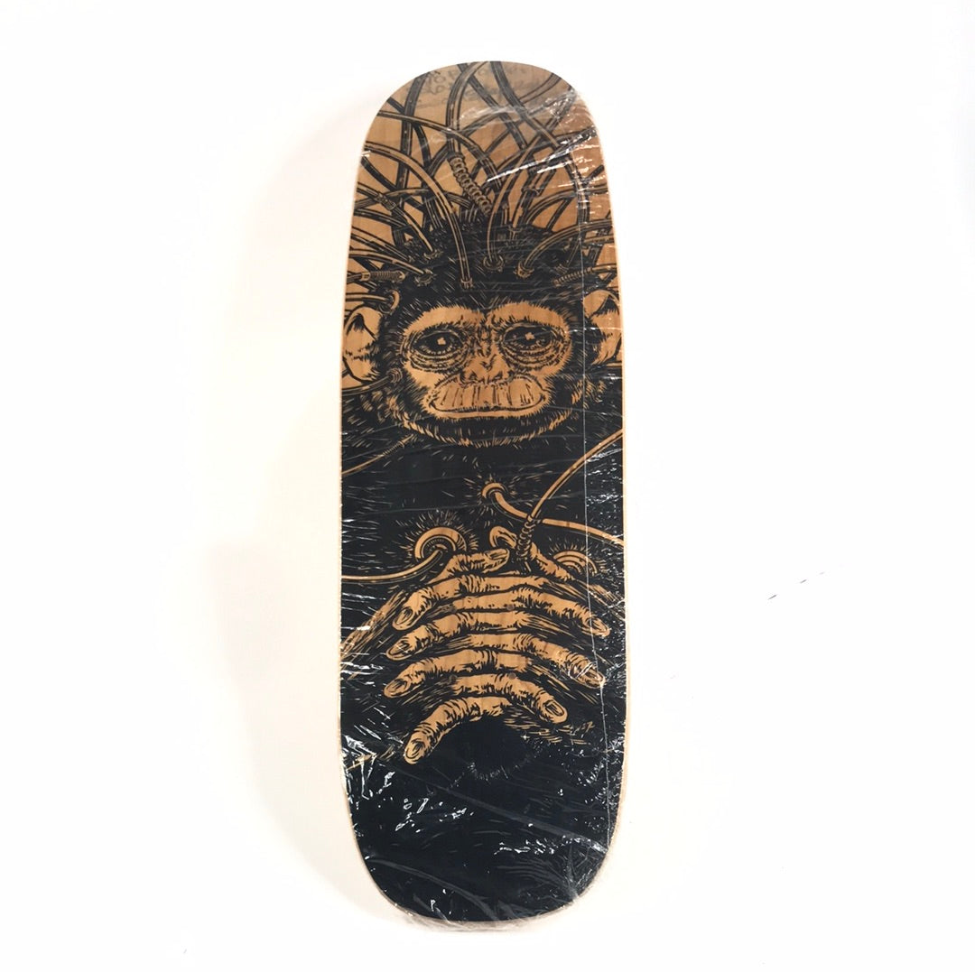 Plan B Sean Sheffey Monkey Sean Cliver Woodgrain 8.75'' Autographed Skateboard Deck 2009 Re-issue