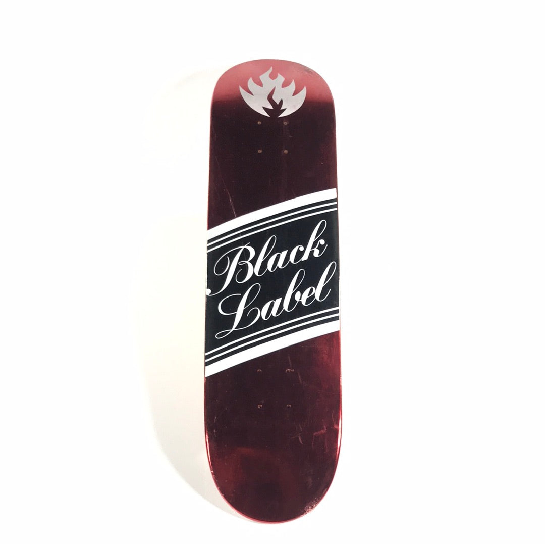 Black Label Team Beer Logo Foil Red Black 8.0 Skateboard Deck