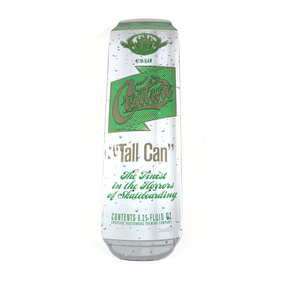 Creature Team Tall Can White 8.25 Skateboard Deck