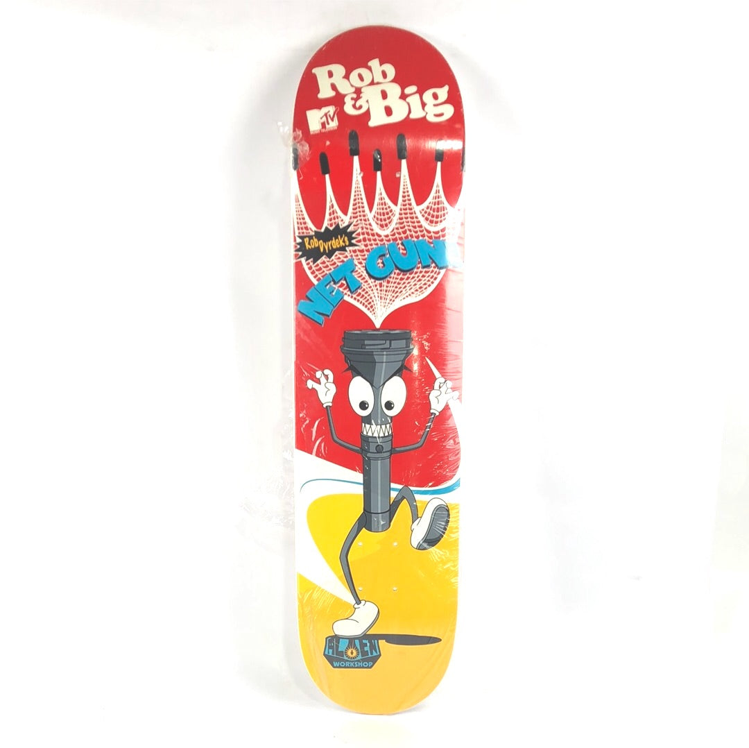 Alien Workshop Rob Dyrdek & Big Black Net Gun Red/Yellow 7.75" Vintage NOS Deck