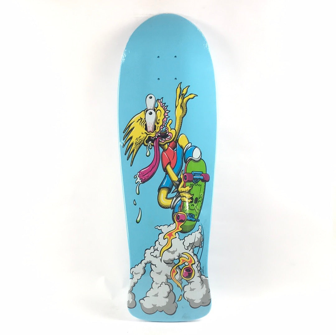 Santa Cruz Simpsons Bart Slasher Blue 9.8'' Skateboard Deck 2012 Release dp