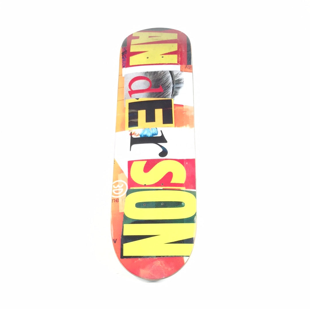 3D Skateboards - Brian Anderson - Ransom Note - Skateboard deck 8.0" Scuffed Graphic