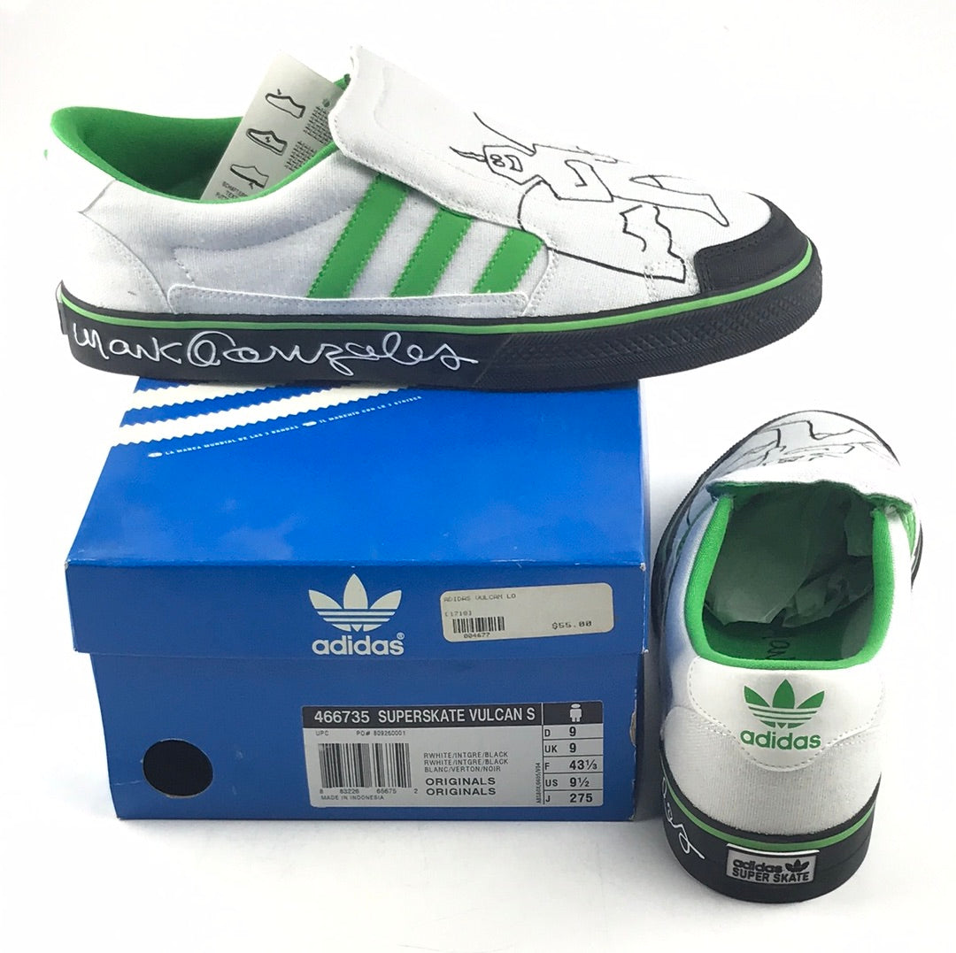 Adidas Superskate Vulcan Mark Gonzales R WHITE INTGRE/BLACK 466735 US Mens Size 9.5